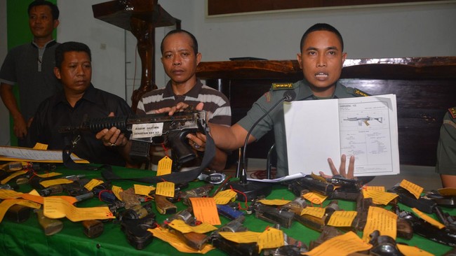 Pengumpulan senjata ilegal oleh TNI untuk menjaga stabilitas keamanan, terutama menjelang pelaksanaan pemilihan kepala daerah (pilkada) serentak