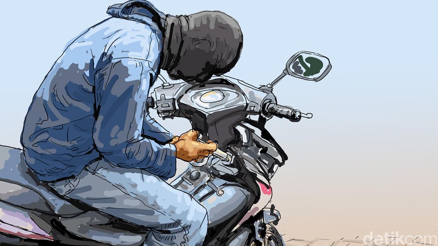 Ilustrasi Pencurian Moto