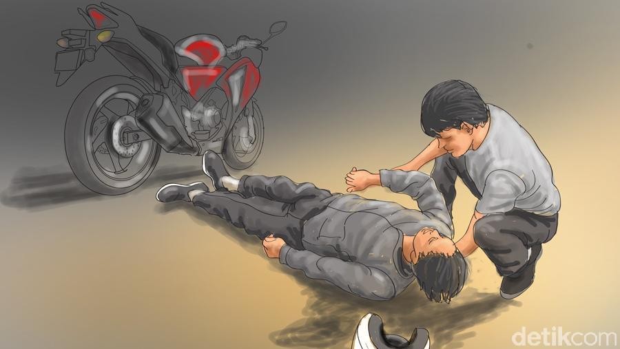 Ilustrasi Kecelakaan Motor