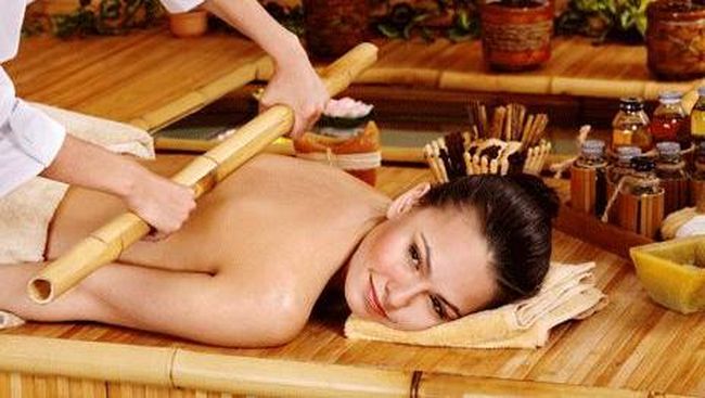Batang bambu memiliki banyak manfaat untuk manusia. Kemampuannya yang dapat memberikan energi positif bagi tubuh dimanfaatkan sebagai media pijat dan spa.