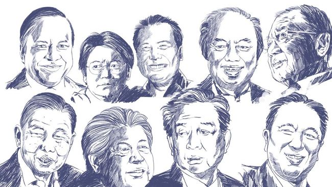 Forbes: 50 Orang Terkaya RI 2015 Berharta US$ 91,99 Miliar Total aset 50 orang terkaya di Indonesia sepanjang 2015 mencapai hampir US$ 92 miliar atau setara dengan Rp 1.264 triliun.