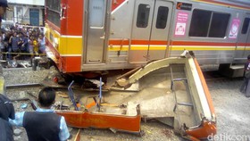 Tabrakan KRL-Metromini, Jalur Muara Angke Ditutup