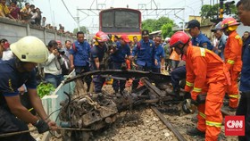 Evakuasi Selesai, Lalin Muara Angke Kembali Normal