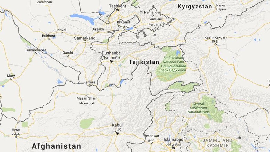 Peta Tajikistan Ilustrasi peta Tajikistan