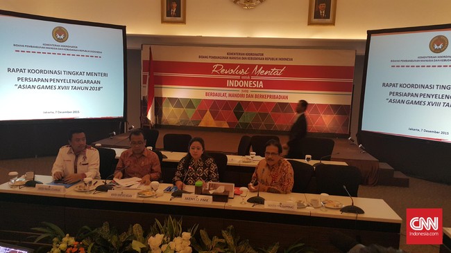 Menteri Koordinator Pembangunan dan Kebudayaan (PMK), Puan Maharani, optimistis Indonesia siap melangsungkan ajang olahraga Asian Games 2018.