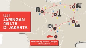 CNN Indonesia Uji Jaringan 4G LTE di 5 Lokasi Penting Jakarta