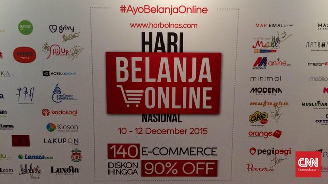 Indonesia akan merayakan Hari Belanja Online Nasional pada 12 Desember 2015. Tahun ini terdapat 140 e-commerce yang berpartisipasi dan diskon hingga 90 persen.