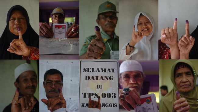 Pemilihan satu pasangan calon dilaksanakan dengan menggunakan surat suara yang memuat dua kolom. Satu berisi foto paslon dan satu kolom kosong tak bergambar.