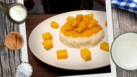 Resep Praktis: Rice Pudding With Mango Topping