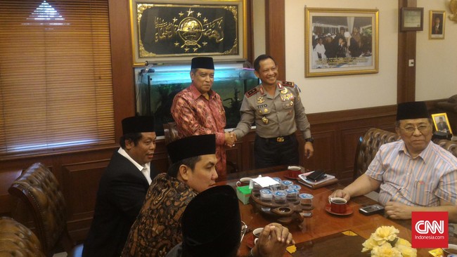 Kapolda Metro Jaya Inspektur Jenderal Tito Karnavian bertemu PBNU membahas pengamanan wilayah Jakarta jelang Maulid, Natal dan Tahun Baru.