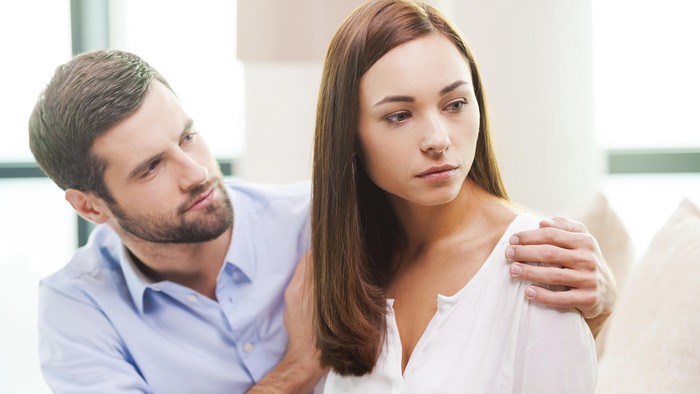 Man being mad at his girlfriend
