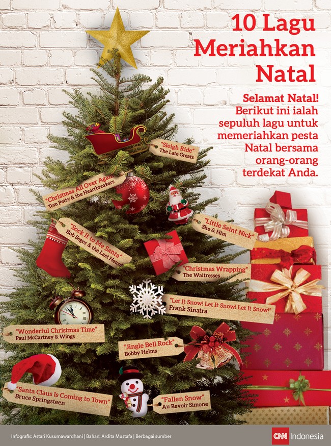 Menikmati keceriaan Natal bersama orang-orang terdekat sembari menyimak lagu-lagu khas, dari Frank Sinatra sampai Paul McCartney.