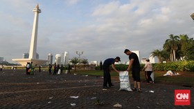 Perayaan Tahun Baru di Jakarta Sisakan 700 Ton Sampah