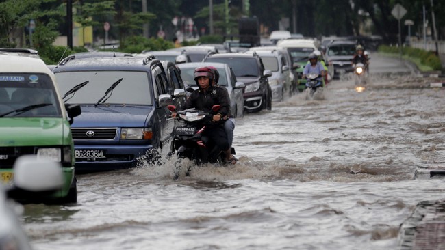 Jalan lintas Sumatera yang menghubungkan Jambi-Padang sempat lumpuh total pada Minggu pagi hingga siang akibat banjir yang terjadi di Jambi.