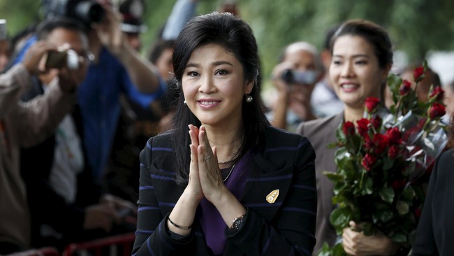 Mantan PM Thailand Yingluck Shinawatra yang melarikan diri untuk menghindari hukuman penjara terkait kasus subsidi beras diyakini berada di Inggris.