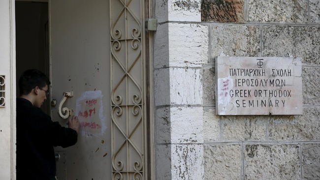 Biara Kristen di Yerusalem menjadi korban vandalisme yang diduga dilakukan oleh ekstremis Yahudi.