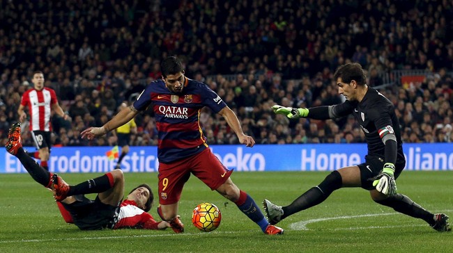 Barcelona berhasil menutup babak pertama dengan keunggulan 2-0 atas Athletic Bilbao di Camp Nou.