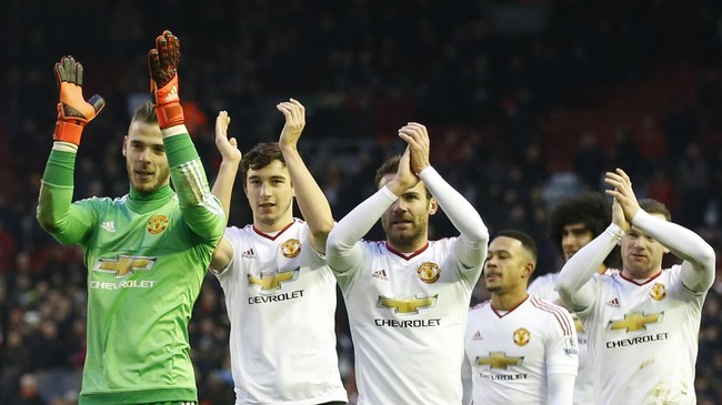 Dua kali menekuk Liverpool di musim ini, Manchester United hanya membutuhkan empat tembakan tepat sasaran untuk mencetak empat gol.