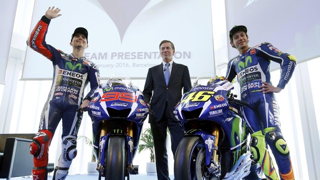 Valentino Rossi tak akan muncul di konferensi pers jelang GP Spanyol, Kamis (21/4). Posisi The Doctor digantikan direktur pelaksana Yamaha, Lin Jarvis.