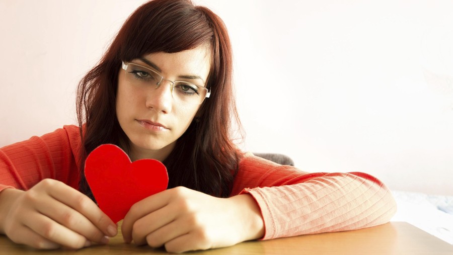 Young woman after hard break-up