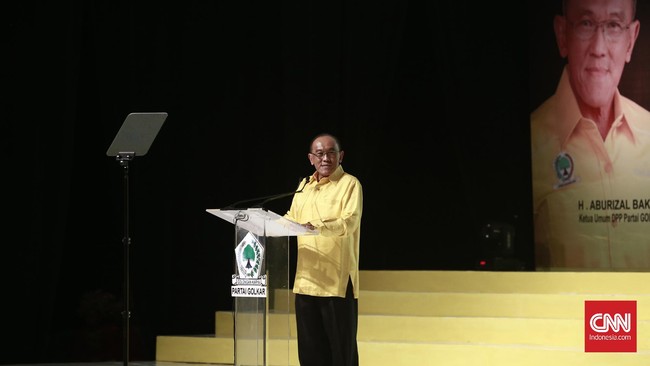 Ical enggan menjawab saat ditanyai akan maju kembali atau tidak dalam bursa pemilihan ketua umum dalam munaslub.