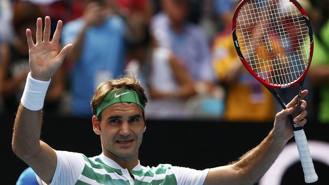 Tak banyak yang bisa dilakukan Thomas Berdych untuk meladeni permainan di depan net unggulan ketiga Roger Federer.