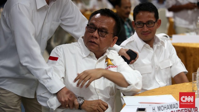 Ketua DPD Partai Gerindra DKI Jakarta M Taufik menampik isu bahwa Sandiaga Uno akan kembali jadi Wagub DKI jika kalah pada Pilpres 2019.
