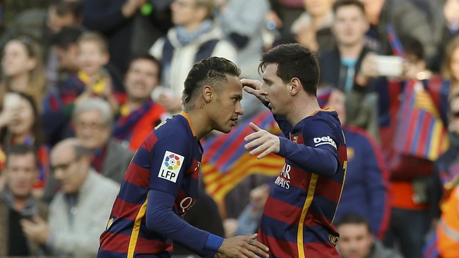 Barcelona sempat tertinggal lebih dulu dari Atletico Madrid.