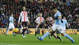 Kemenangan ManCity atas Sunderland Berkat Aguero dan Sane