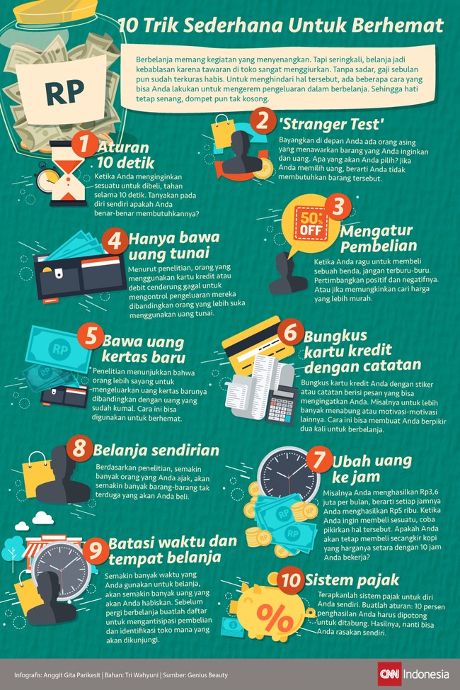 Daripada menghamburkan uang demi kenikmatan sesaat, ada baiknya untuk tetap hidup hemat dan tetap menabung.