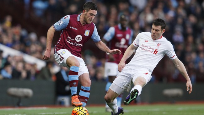 Liverpool berhasil menutup babak pertama dengan keunggulan 2-0 atas Aston Villa lewat gol Daniel Sturridge dan James Milner.