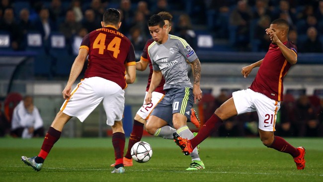 Duel AS Roma lawan Real Madrid di babak pertama berakhir tanpa gol. Kedua tim sama-sama kesulitan menciptakan peluang emas.
