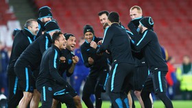 Potret Persiapan Jelang Arsenal Vs Barcelona