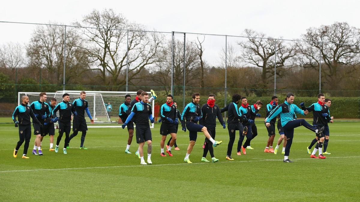 Potret Persiapan Jelang Arsenal Vs Barcelona