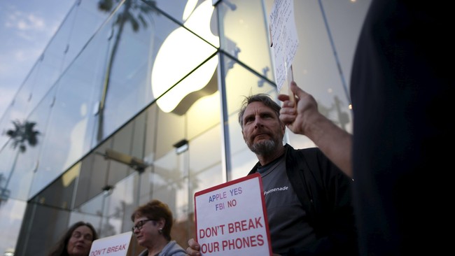 Perusahaan teknologi di AS ramai-ramai mendukung Apple untuk melawan perintah FBI dan Departemen Kehakiman.