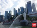 Menikmati Temaram Senja di Merlion Park Singapura