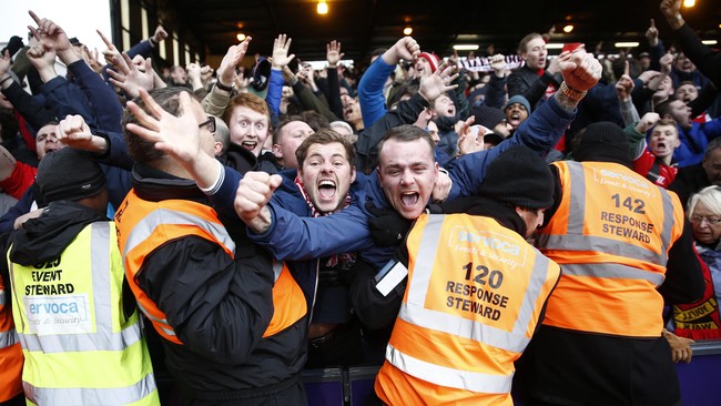 Foto Kemenangan Dramatis Liverpool atas Crystal Palace