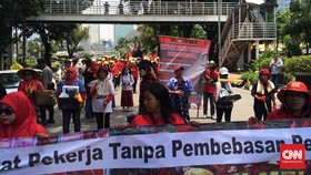 Buruh Demonstrasi Peringati Hari Perempuan Internasional
