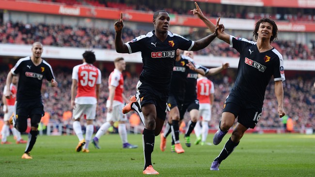 Watford melenggang ke babak semifinal Piala FA setelah menaklukkan Arsenal dengan skor 2-1 di Stadion Emirates, London.
