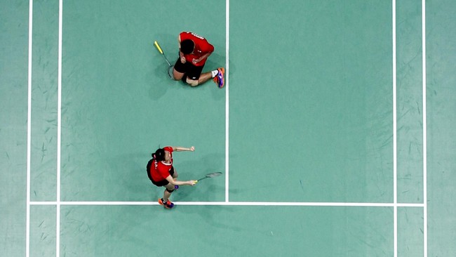 Praveen Jordan/Debby Susanto merebut satu tiket ke semifinal Australia Terbuka dengan menundukkan pasangan ganda campuran dari Indonesia.