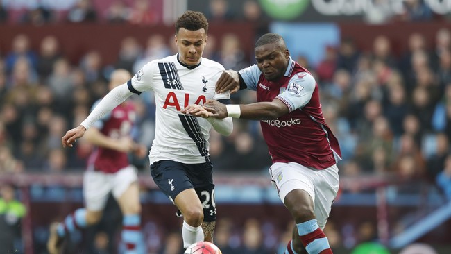 Dua gol Harry Kane ke gawang Aston Villa membuat Tottenham Hotspur terus menempel ketat pemuncak klasemen yang masih dihuni Leicester City.