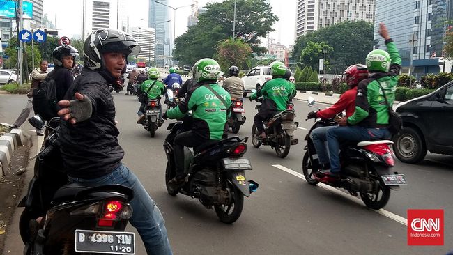 Go-Jek masuk dalam daftar 50 perusahaan yang berdampak bagi dunia menurut majalah Fortune. Foto: CNN Indonesia/Alfani Roosy Andinni