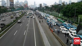 Polisi: Sopir Taksi yang Berdemo Sengaja Buat Macet