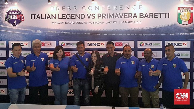 Alessandro Del Piero dan kawan-kawan akan menghadapi veteran timnas Indonesia jebolan PSSI Primavera dan Baretti yang pernah berguru di Italia.