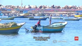 Rasa Bahagia Nelayan Gaza Bisa Melaut Lebih Jauh