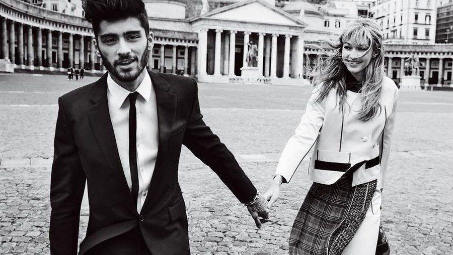 Gigi Hadid dan Zayn Malik Gigi Hadid dan Zayn Malik di majalah Vogue