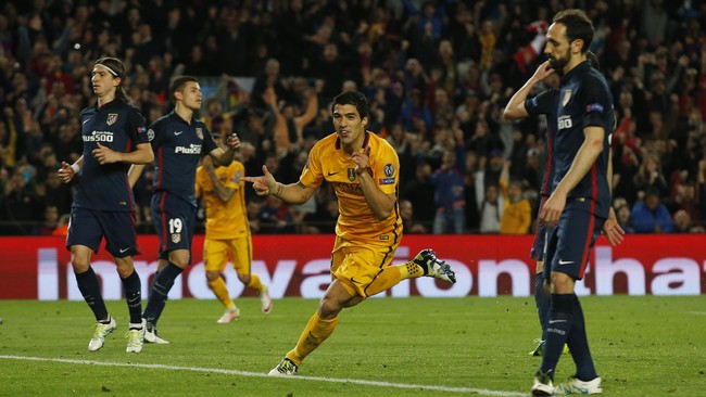 Barcelona unggul 2-1 atas Atletico Madrid pada leg pertama perempat final Liga Champions yang berlangsung di Camp Nou, Selasa (5/4) malam waktu setempat.