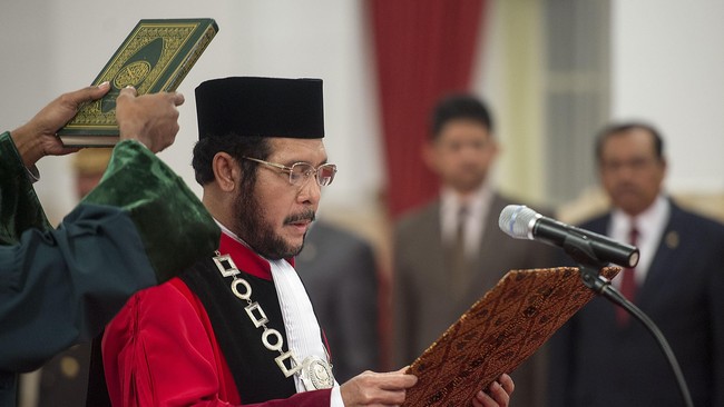 Anwar Usman kembali terpilih menjadi Wakil Ketua MK melalui musyawarah mufakat yang digelar sembilan hakim MK.