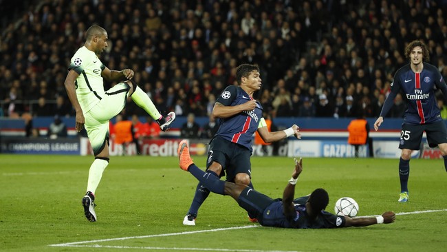 Paris Saint-Germain hanya mampu bermain imbang 2-2 melawan Manchester City pada leg pertama perempat final Liga Champions di Stadion Parc des Princes.