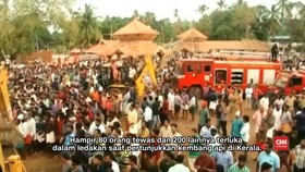 Kuil Terbakar di India Tidak Punya Izin Kembang Api